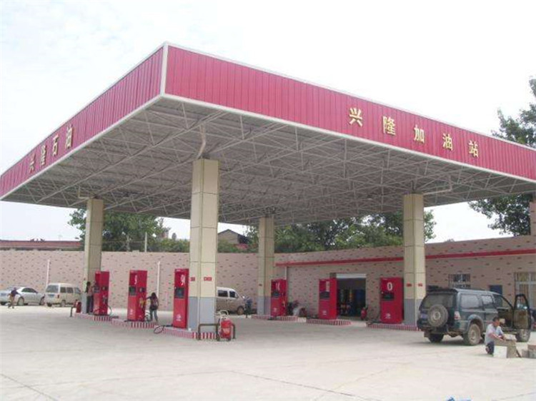 芜湖加油站钢结构网架案例9